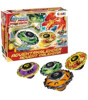 CRAZE BLADE Spielzeug-Adventskalender für Kinder – Weihnachtskalender mit 4x Kampfkreiseln, Battle Arena & 2x Launcher – 24 Türchen **B-Ware – geprüft** 240171 Mehrfarbig