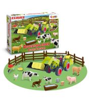 CRAZE CLAAS Adventskalender mit 24 tollen Überraschungen rund um das Thema Bauernhof mit exklusiven 3D-Figuren und Zubehör Landwirtschafts-Adventskalender **B-Ware – geprüft** Bunt