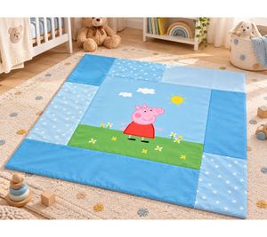 Herding Peppa Pig Crawling Mat 115 × 115cm Padded Play Mat for Babies & Toddlers Made from 100% Polyester Multicoloured
