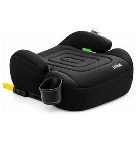 fillikid Kinder-Sitzerhöhung mit ISOFIX-Halterung & Getränkehalter 125–150 cm i-Size UN R129/03 Kindersitz mit Gurtführung **B-Ware – geprüft** Schwarz