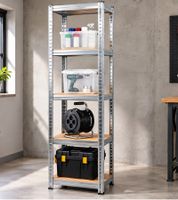Heavy-duty shelving unit with 5 shelves, up to 90 kg capacity per shelf, metal shelving unit 180x40x40 cm **B-stock – inspected** Silver