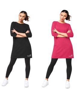 Sudadera larga para mujer KangaROOS – estilo deportivo con corte holgado – Prenda cómoda para mujer en rosa o negro