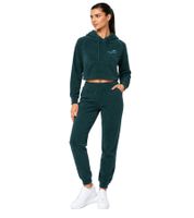 Sweat à capuche moderne pour femme KangaROOS, au design sportif et décontracté, doté d'une poche kangourou – Idéal au quotidien, coloris vert pétrole