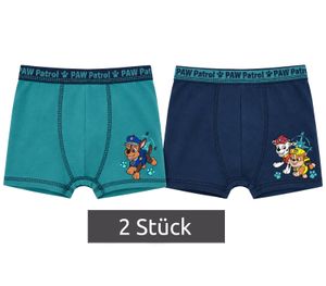 Pack de 2 bóxers de algodón para niños de Nickelodeon PAW Patrol – Ropa interior cómoda con 2 diseños diferentes – Azul