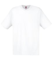 7 Stück FRUIT OF THE LOOM Herren T-Shirt aus reiner Baumwolle mit Rundhalsausschnitt Kurzarm-Shirt Weiß