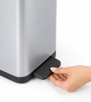 35L Rotho RIBO Treteimer für 25–40L Müllbeutel mit Fußpedal, Soft-Close & verstellbarem Beutelhalter **B-Ware – geprüft** Hellgrau