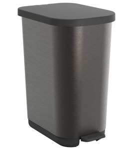 35L Rotho RIBO Treteimer für 25–40L Müllbeutel mit Fußpedal, Soft-Close & verstellbarem Beutelhalter **B-Ware – geprüft** Dunkelgrau