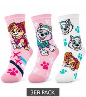 3 Pares de Calcetines Infantiles Paw Patrol de Algodón – Calcetines Cómodos para Niñas con 3 Diseños Diferentes – Multicolor