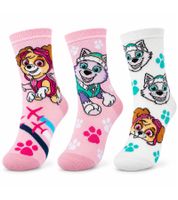 3 Pares de Calcetines Infantiles Paw Patrol de Algodón – Calcetines Cómodos para Niñas con 3 Diseños Diferentes – Multicolor