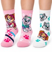 3 Pares de Calcetines Infantiles Paw Patrol de Algodón – Calcetines Cómodos para Niñas con 3 Diseños Diferentes – Multicolor