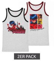 Pack de 2 Camisetas Interiores Miraculous para Niños de Algodón sin Mangas con Diferentes Diseños Multicolor