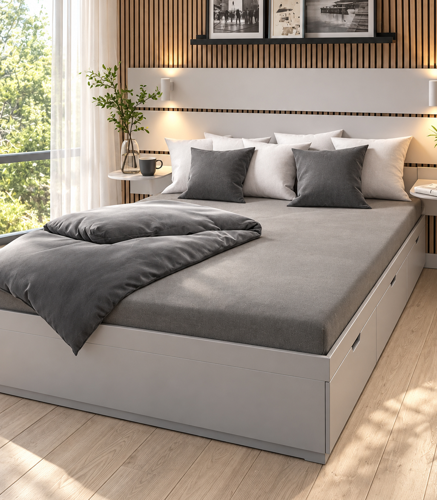 Jersey-Spannbetttuch für Betten von 140 x 200 bis 160 x 200 cm – aus reiner Baumwolle