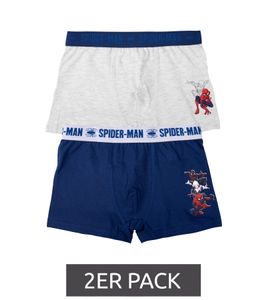 Pack de 2 Bóxers Infantiles MARVEL Spider-Man de Algodón – Ropa Interior Cómoda con 2 Diseños Diferentes de Spiderman – Multicolor