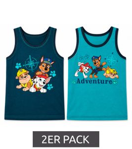 Pack de 2 Camisetas Interiores Paw Patrol para niñosde Algodón sin Mangas con Diferentes Diseños Multicolor