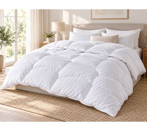 fan Steppbett-Decke 200 × 220cm mit DACRON Comforel Clima Füllung – Temperaturregulierende Bettdecke für angenehmen Schlaf – Weiß