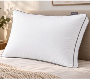 John Cotton PREMIUM Kopfkissen ca. 80 x 80 cm für luxuriöse und kuschelige Nächte - Allergiker-freundlich in Weiß