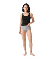 3er Pack Damen Slips – Bequeme Baumwoll-Unterhosen mit elastischem Bund und klassischer Passform 7661900 Schwarz, Grau & Weiß