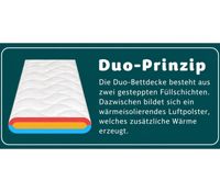 John Cotton PREMIUM Steppbett-Decke 135 x 200 cm mit Duo-Prinzip - anschmiegsame und elegante Steppung, alergikerfreundlich in Weiß