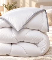 John Cotton PREMIUM Steppbett-Decke 135 x 200 cm mit Duo-Prinzip - anschmiegsame und elegante Steppung, alergikerfreundlich in Weiß