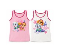 Pack de 2 Camisetas Interiores Paw Patrol para Niñas de Algodón sin Mangas con Diferentes Diseños Multicolor