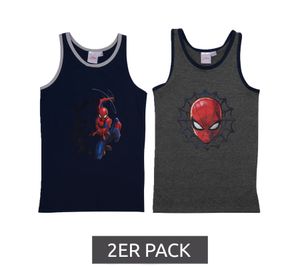 Pack de 2 camisetas interiores de algodón MARVEL SPIDER-MAN para niños, tipo tirantes, con diferentes diseños, multicolor