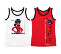2-Pack Miraculous Kids' Undershirts Cotton Tank Tops with Different Designs Multicoloured