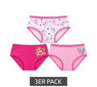 3-Pack Paw Patrol Girls' Cotton Panties – Comfortable Kids' Underwear with 3 Different Designs – Multicoloured