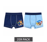 Nickelodeon PAW Patrol Cotton Boxer Shorts for Kids (2-Pack) – Comfortable Underwear with 2 Different Designs – Blue