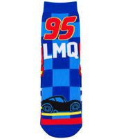 4-Pair Pack of Disney Pixar Cars Cotton Socks for Kids – Comfortable socks for children featuring Lightning McQueen in 4 different designs – Multicolored