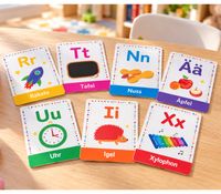 Trendhaus ABC Champions Lernspielkarten-Set mit 30 Karten - Lesekarten von A - Z inklusive Umlaute für Kinder **B-Ware – geprüft** in Bunt