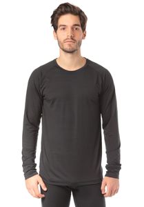 Lakeville Mountain Ropa interior técnica para hombre Underwear Crew Neck Negro
