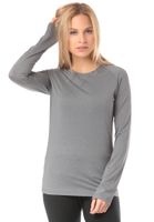 Lakeville Mountain Ropa interior técnica para hombre Underwear Crew Neck Top Gris