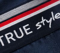 3 Stück Herren Baumwoll-Boxershorts bequeme Retroshorts mit Stretch-Anteil Schwarz/Blau 