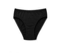 3er Pack Damen Slips – Bequeme Baumwoll-Unterhosen mit elastischem Bund und klassischer Passform Schwarz, Braun & Weiß