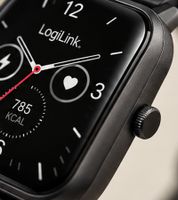 LogiLink Watch Edge Smartwatch mit 1,83 Zoll HD-Touchdisplay, Bluetooth 5.2 & Fitnessfunktionen **B-Ware – geprüft** Schwarz