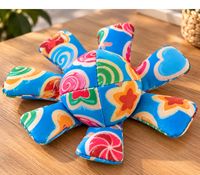 WOLTU Octopus Beanbag Toy, approx. 17 cm – Fun octopus toy for children to enjoy **B-stock – inspected** Blue/Multicolored