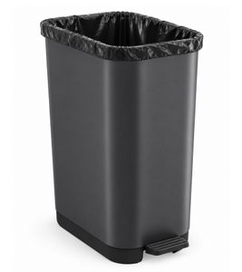 35L Rotho RIBO Waste Bin without Lid for 25–40L Bin Bags with Adjustable Bag Holder **B-Grade – tested** Dark Grey