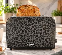 progress LEO Toaster – 2-Slice, 750 Watt, with 7 adjustable browning levels & crumb tray **B-stock – inspected** Black/Grey