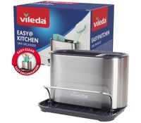 Vileda Stainless Steel Sink Organizer – Storage for Dishwashing Utensils **B-Stock – Inspected** Silver/Black