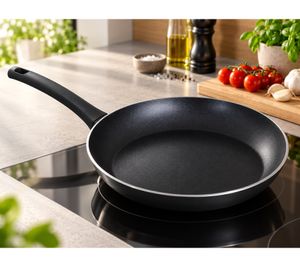 Ø28cm BERNDES ONYX Aluminium Frying Pan, High-Quality GREBLON Non-Stick Coating for All Hob Types incl. Induction, Versatile Pan with Long Handle **B-Grade – tested** Black