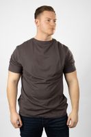 Lakeville Mountain Camiseta de hombre Ludo con estampado en la espalda y cuello redondo Gris