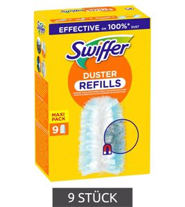 9-Pack Swiffer MAXI PACK Duster Refills Dust Magnet Replacement Cloths, Effective on 100% of Household Dust Types, for Dust & Hair **B-Grade – tested** Yellow/Blue