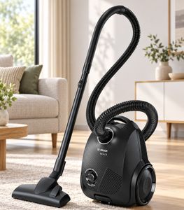 BOSCH Series 2 Bagged Canister Vacuum Cleaner, 99.9% dust pickup & 3 dust bags **B-stock – inspected** BGBS2X111 in black