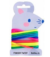 folia Finger Twist Fadenspiel 1,6 m – buntes Geschicklichkeitsspiel für Kinder ab 4 Jahre **B-Ware – geprüft** Regenbogenfarben