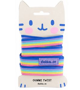 folia Gummi Twist 4 m – buntes Gummitwist Springseil für Kinder ab 4 Jahre **B-Ware – geprüft** Regenbogenfarben