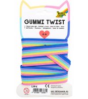 folia Gummi Twist 4 m – buntes Gummitwist Springseil für Kinder ab 4 Jahre **B-Ware – geprüft** Regenbogenfarben