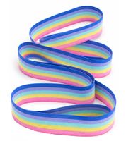 folia Gummi Twist 4 m – buntes Gummitwist Springseil für Kinder ab 4 Jahre **B-Ware – geprüft** Regenbogenfarben
