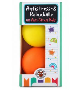 2er Pack Trendhaus ABC Champions Antistress- & Relaxbälle 2er-Set – Stressbälle zum Kneten und Drücken **B-Ware – geprüft** Gelb/Orange