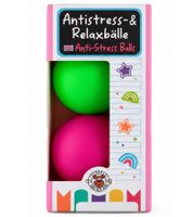 Trendhaus "ABC Champions" Anti-Stress & Relaxation Balls (2-Pack) – Squeeze and Knead Balls **B-Stock – Inspected** Pink/Green