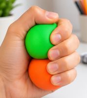 Trendhaus ABC Champions Anti-Stress & Relaxation Balls (2-Pack) – Squeeze and Knead Stress Balls **B-Stock – Inspected** Orange/Green